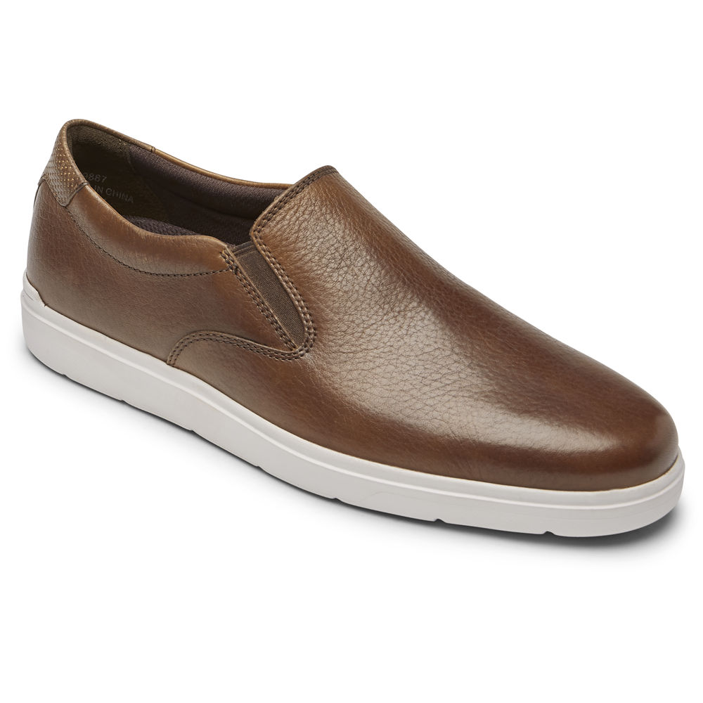 Rockport Mens Sneakers Brown - Total Motion Lite Slip-On - UK 941-MYXTDA